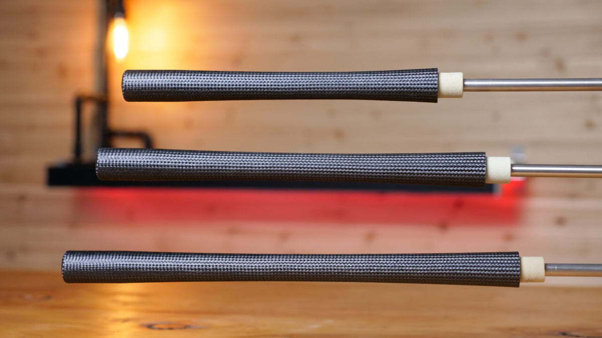 12" Tapered Spinning Grips Aero Grips Carbon Fiber Grips CFX